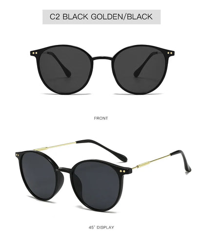 New korean fashion vintage round sunglasses for women