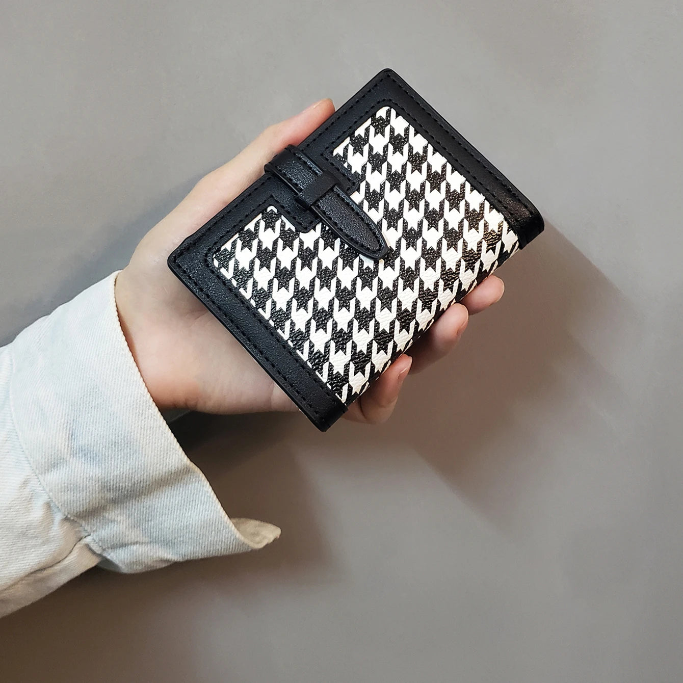 Luxury Leopard Paint Short Wallet PU Leather Fashion