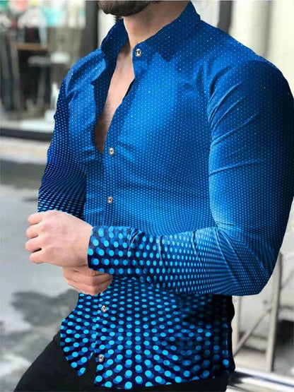 Leopard Hawaii Shirts Men Fashion Shirt Long Sleeve