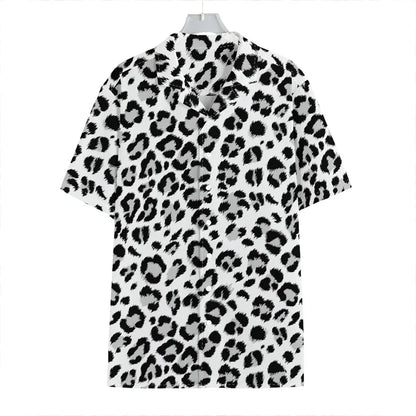 Men's Casual Leopard Print Hawaiian Shirts Short Sleeve