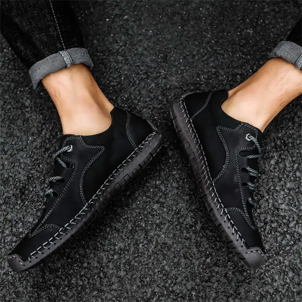 Anti Slip With Lacing Leopard Shoes Elegant Mens Ankle Boots