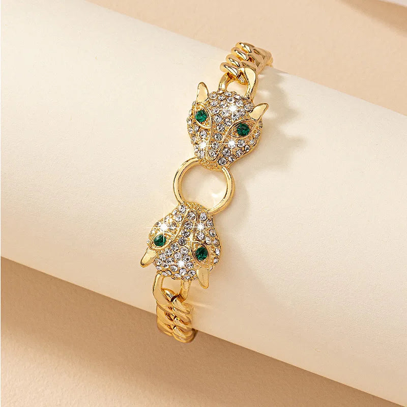 Round Leopard Head Bracelet Simple Fashion Hand Jewelry