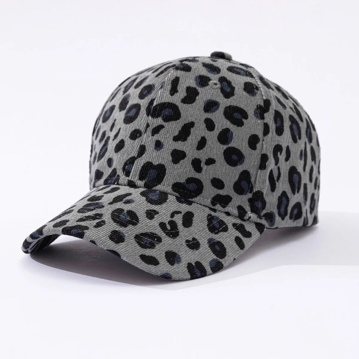 Leopard hat Women's autumn and winter corduroy baseball cap