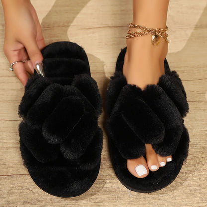 Autumn Winter Leopard Print Slippers Women's Fashion