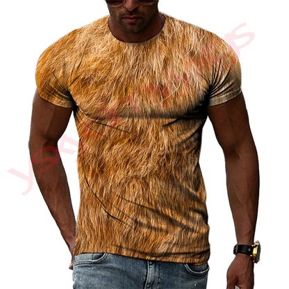 Summer Hip-Hop Style Leopard Tiger Animal Fur