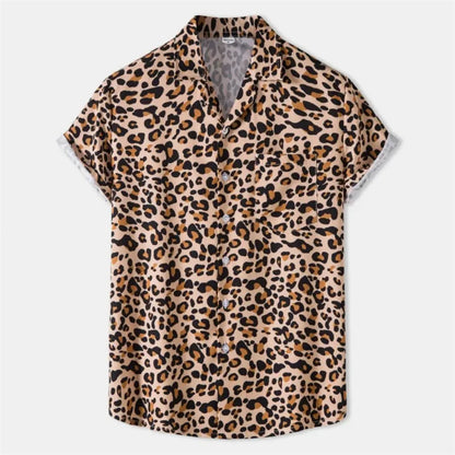 Summer 3D Leopard Print Shirts For Men Clothes