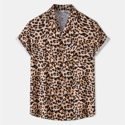 Summer 3D Leopard Print Shirts For Men Clothes