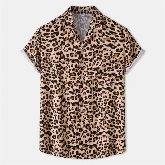 Summer 3D Leopard Print Shirts For Men Clothes