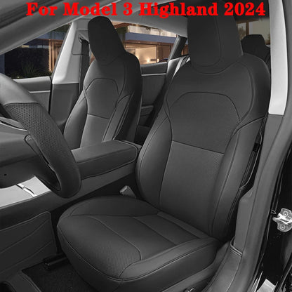 For Tesla Model 3 Highland 2024 Seat Covers, Nappa Leather