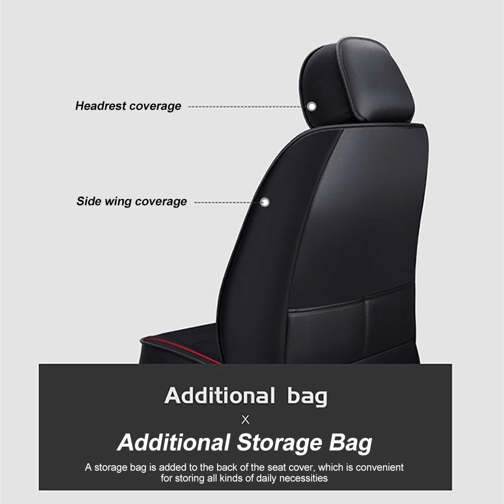 Car Seat Cover Universal PU Leather Front Seat Cover