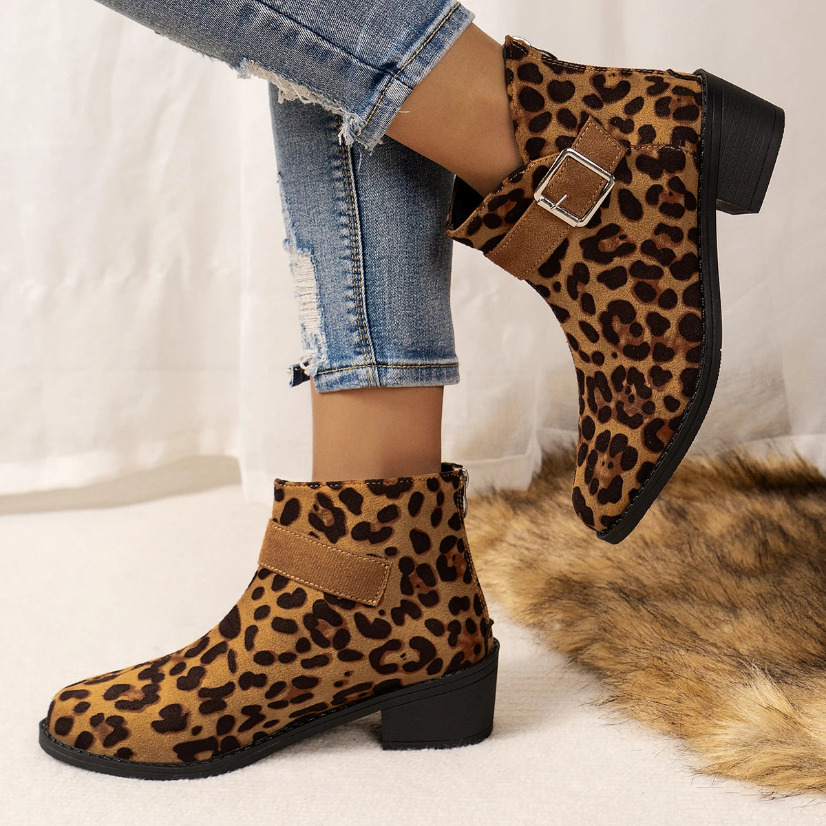 New Ankle Boots Women High Heels Women Shoes