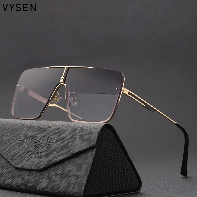 Fashion Oversized Square Sunglasses For Men Big Frame