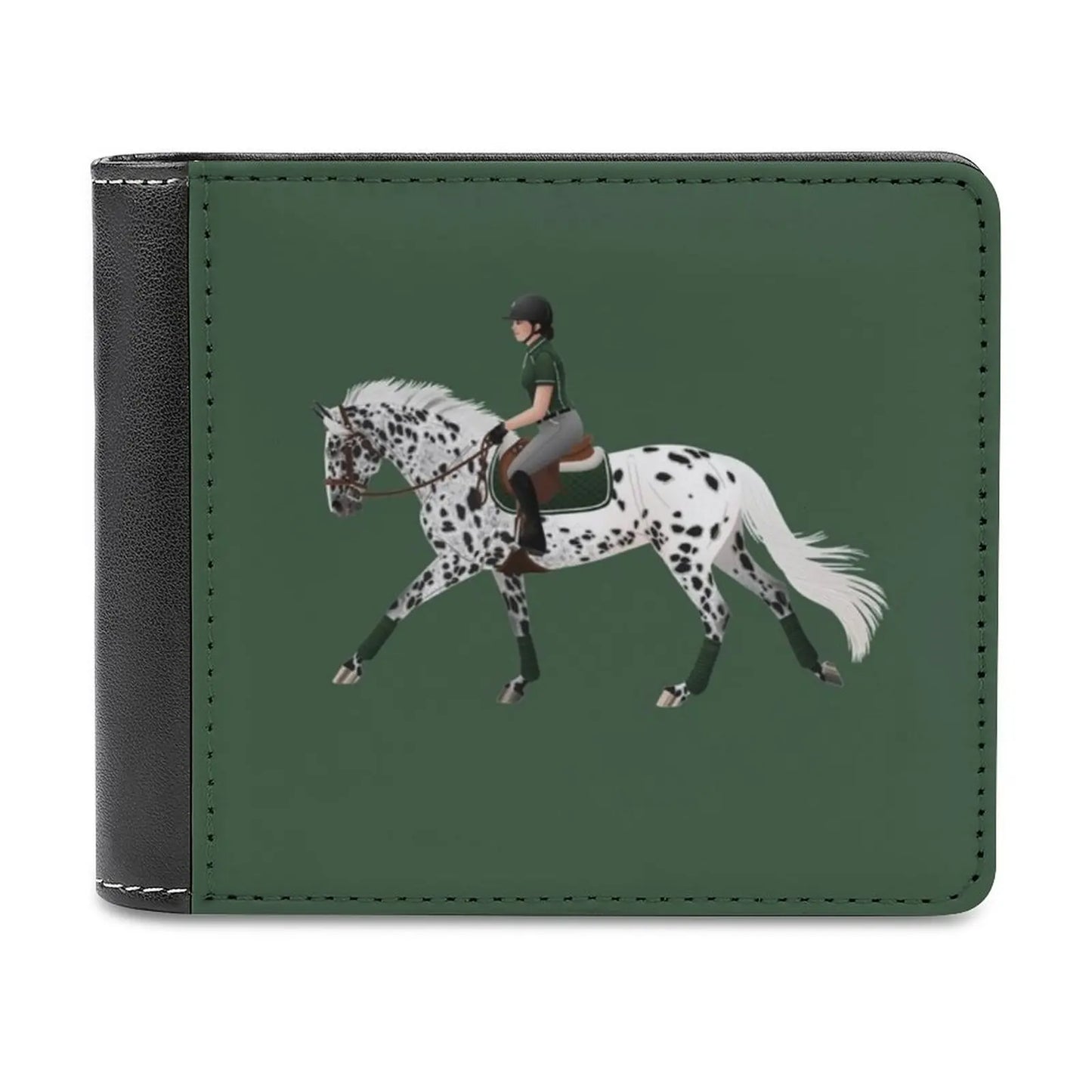 Leopard Hunter Jumper Equine Rampaige Business Men Wallets