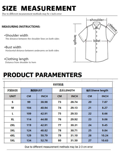 Summer Men's Hawaii Shirts y2k Tops Leopard Print Short-sleeved Harajuku Holiday Party T-shirt Casual Oversized Lapel Blouse 4XL