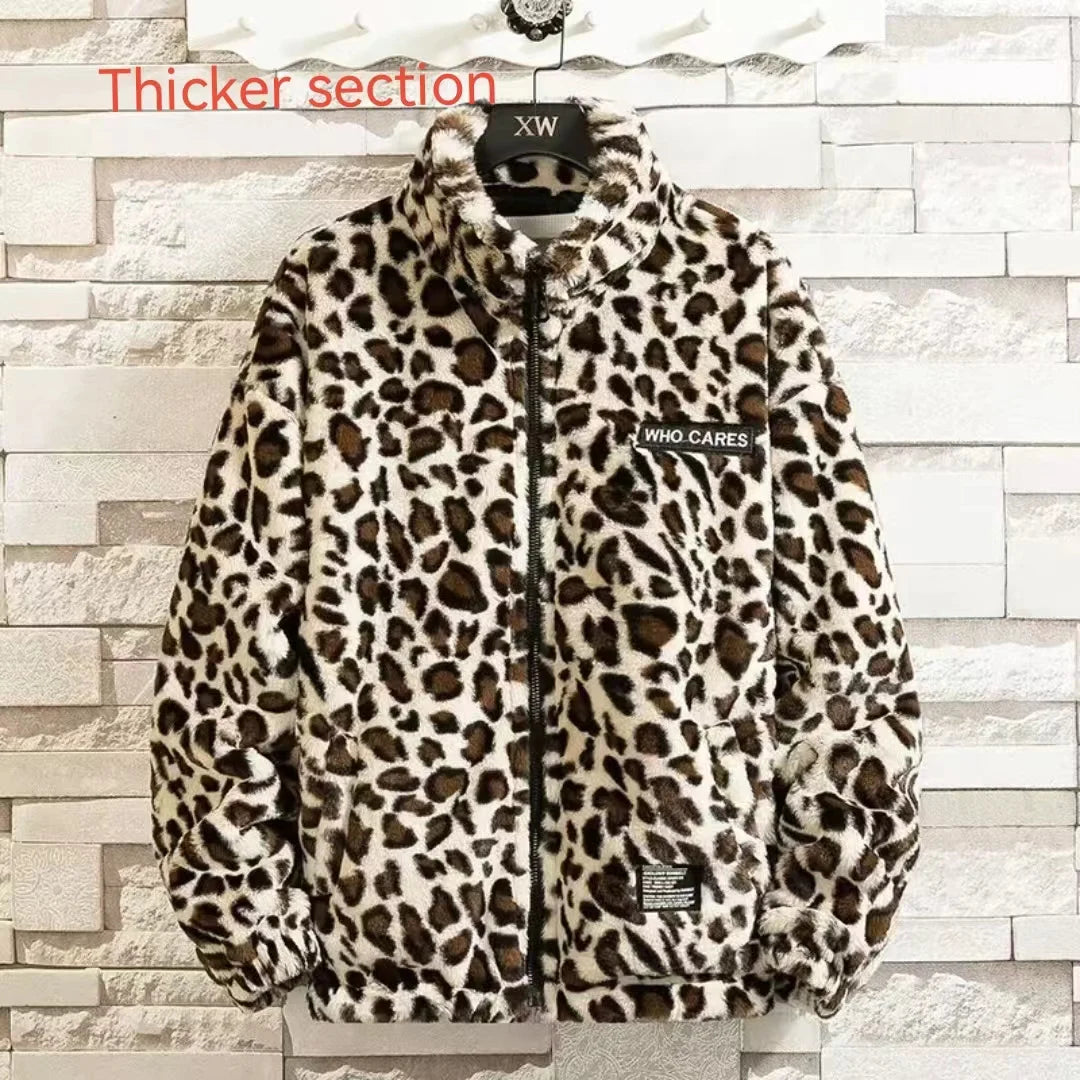 Leopard Print Jacket Loose and Comfortable
