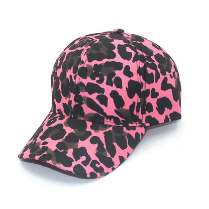 Leopard print printing adjustable sun protection baseball cap