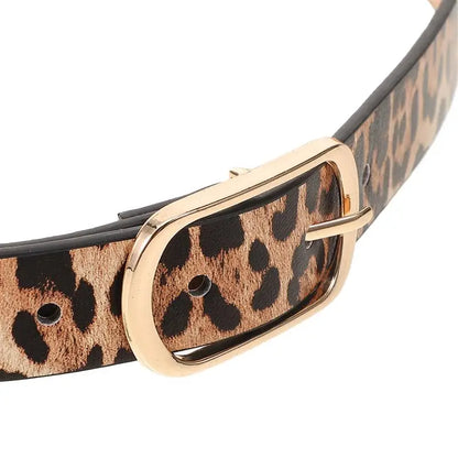 1pc Retro Female Leopard Belt Women Luxury Belt