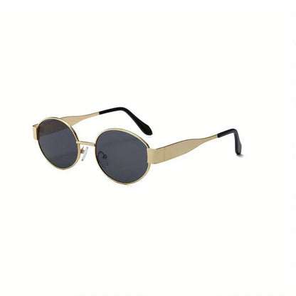 New Oval Sunglasses for Women Men Trendy Metal