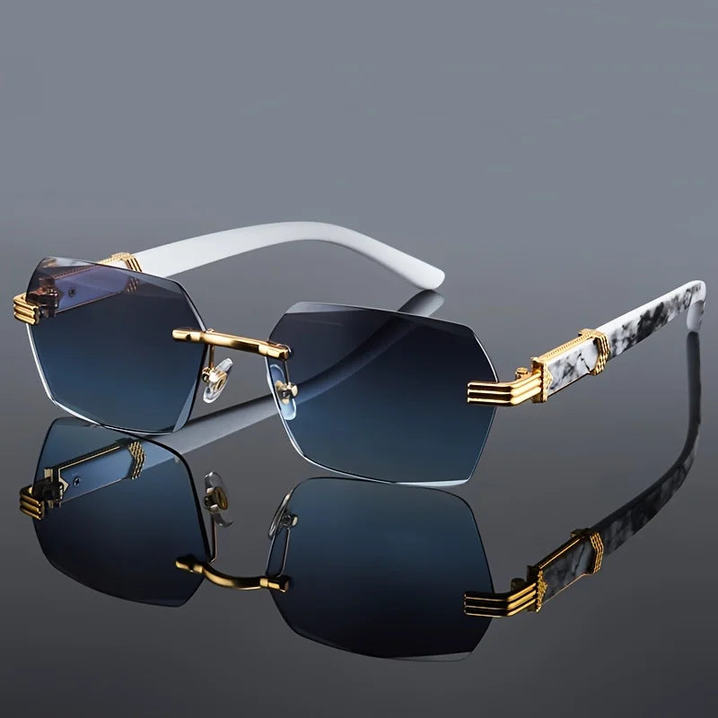 Fashion Rimless Sunglasses Men Women Populare