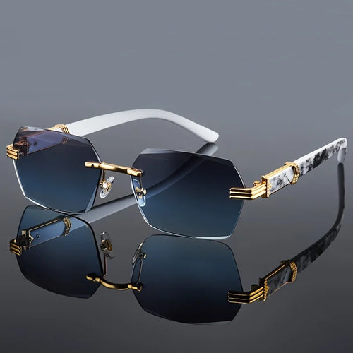 Fashion Rimless Sunglasses Men Women Populare