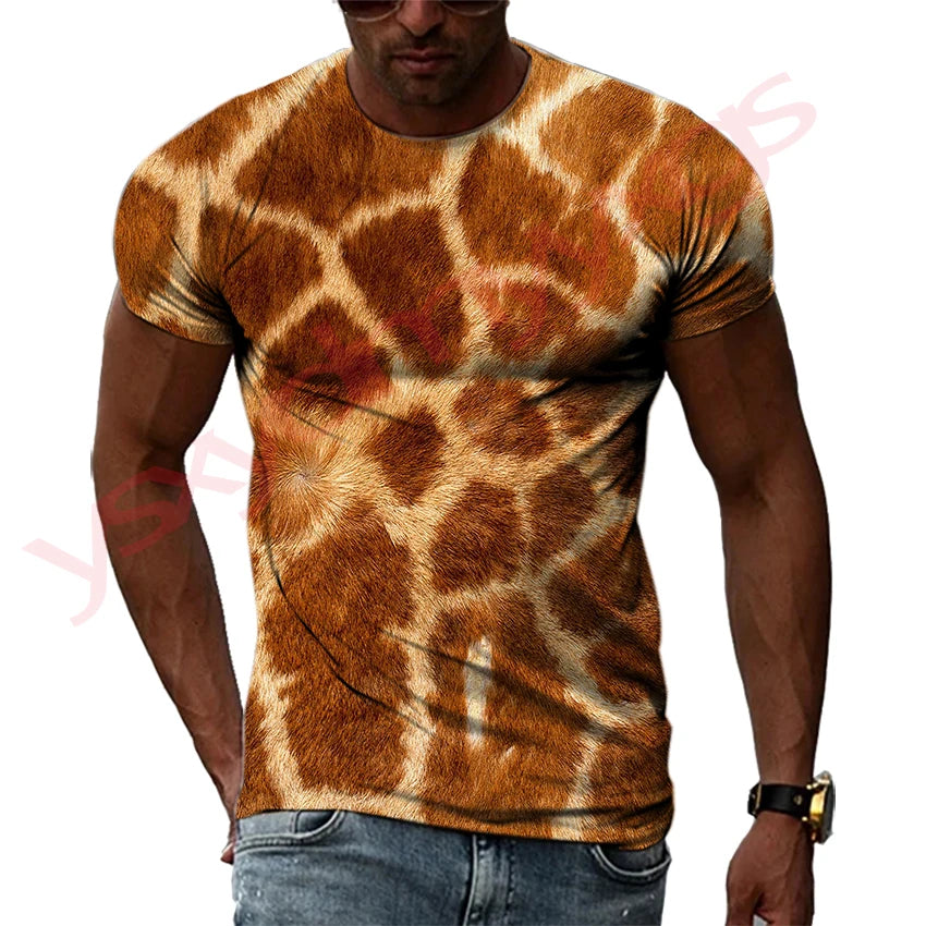 Cool Leopard Tiger Graphic Men's T-shirt - HD 3D Print | Jungle Line  