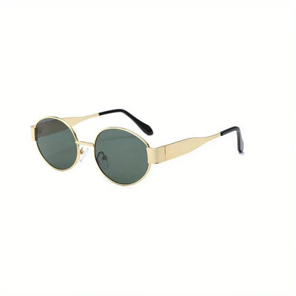 New Oval Sunglasses for Women Men Trendy Metal