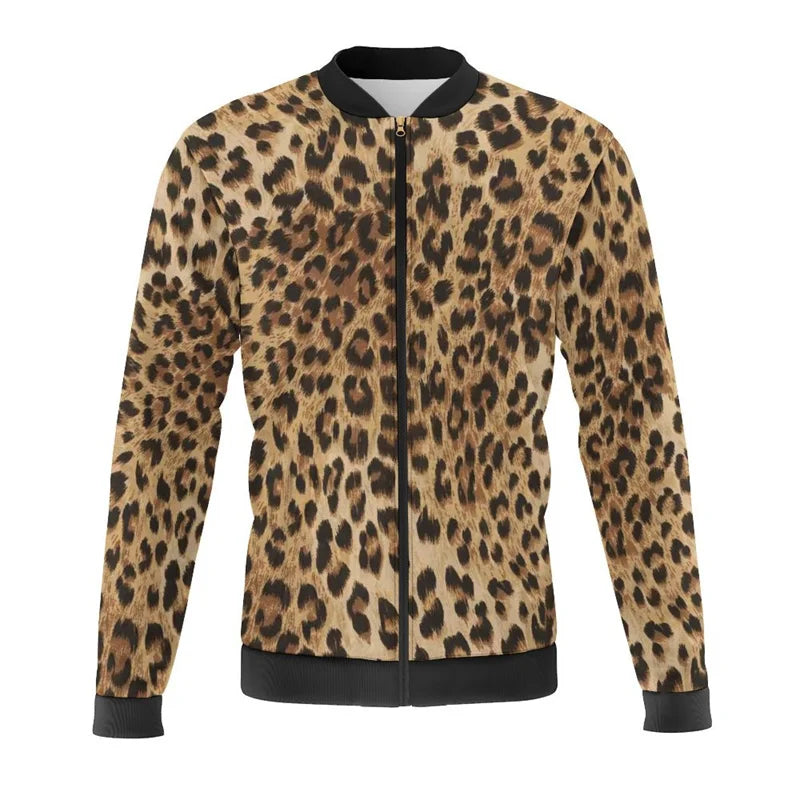 New Leopard Print 3d Printed Colorful Jacket New