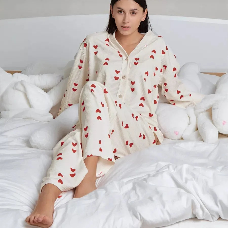 New Spring and Autumn Pajamas Homewear Suit