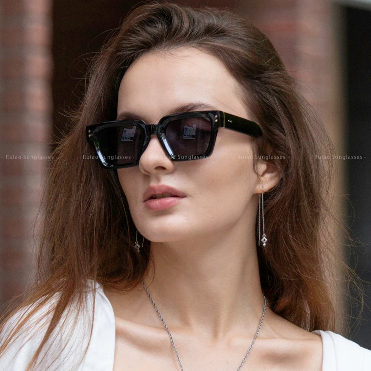 Ruiao 2025 Whole Luxury Premium Shades Designer Black Brand Sunglasses Mens Square Sun Glasses For Women