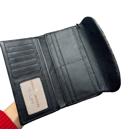 New long Women's Wallet Coin Pocket Leopard Pattern