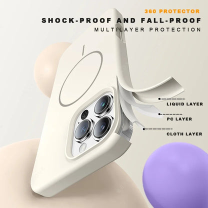 Magnetic Phone Case For iPhone 15 14 16 Plus 11 12 13 16 Pro Max Silicone Official Lanyard Magsafe Strap Protector Soft Cover