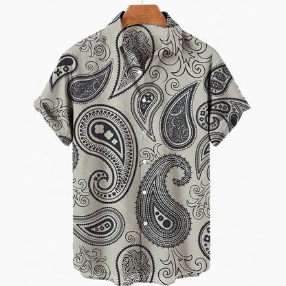 Short Sleeve Leopard Men's Shirts For Man Clothing