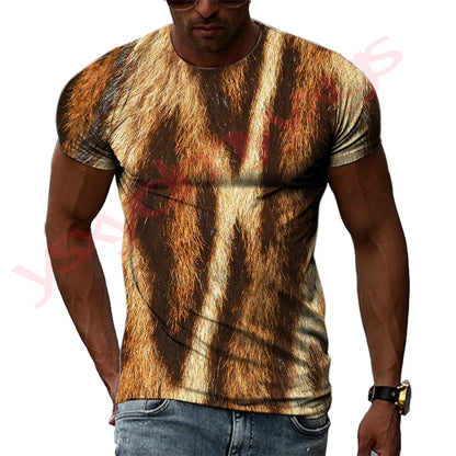 Summer Hip-Hop Style Leopard Tiger Animal Fur