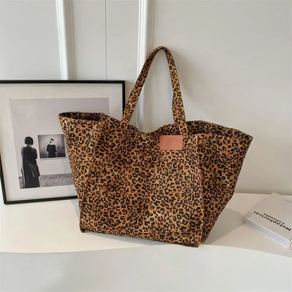 Oversized Leopard Prints Shoulder Bags for Women ags