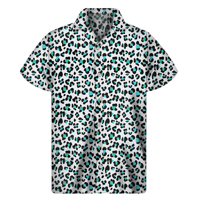 Colorful Leopard Hawaiian Shirts For Men Clothing 3D Print