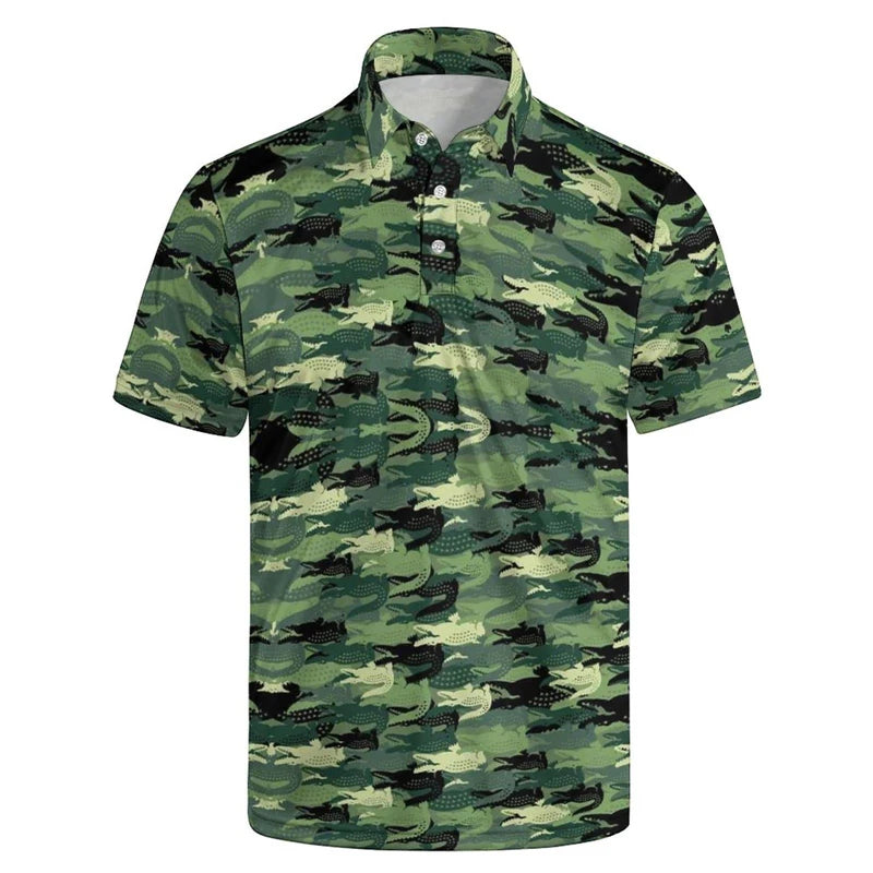 Fashion Leopard Polo Shirt For Men Summer Women