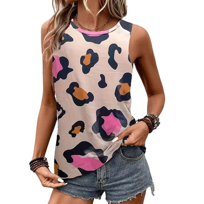 Sexy Leopard Dog Paw 3D Print Tank Tops Women Streetwear