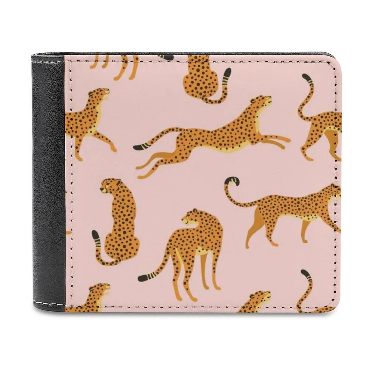 Leopards Or Cheetahs. Men Women Pu Leather Wallet