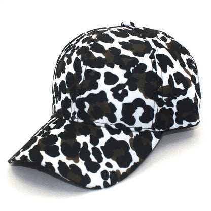 Leopard print printing adjustable sun protection baseball cap