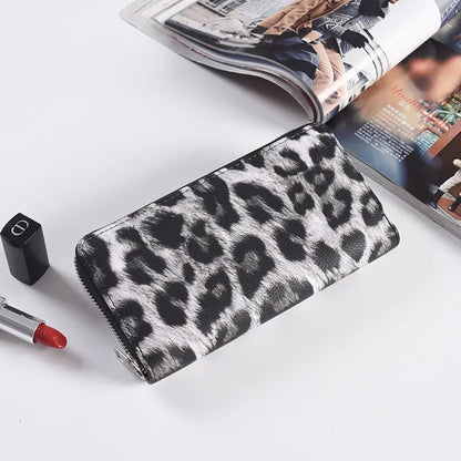 Leather Women Wallet Classic Leopard Animal Print