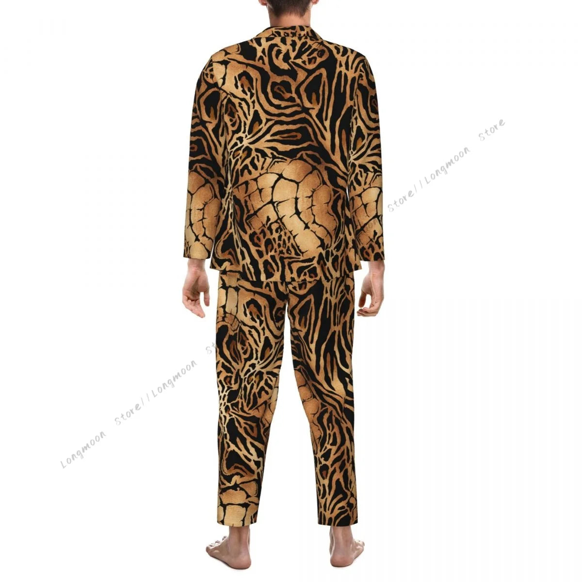 Mens Pajamas Sets Home Suits Tiger Leopard And Crocodile