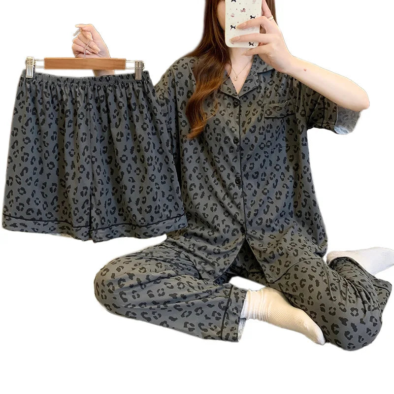 Women's Senior Sense of Leopard Print Spring and Summer