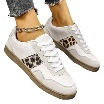 Vintage Leopard Print Casual Women's Shoes Plus Size