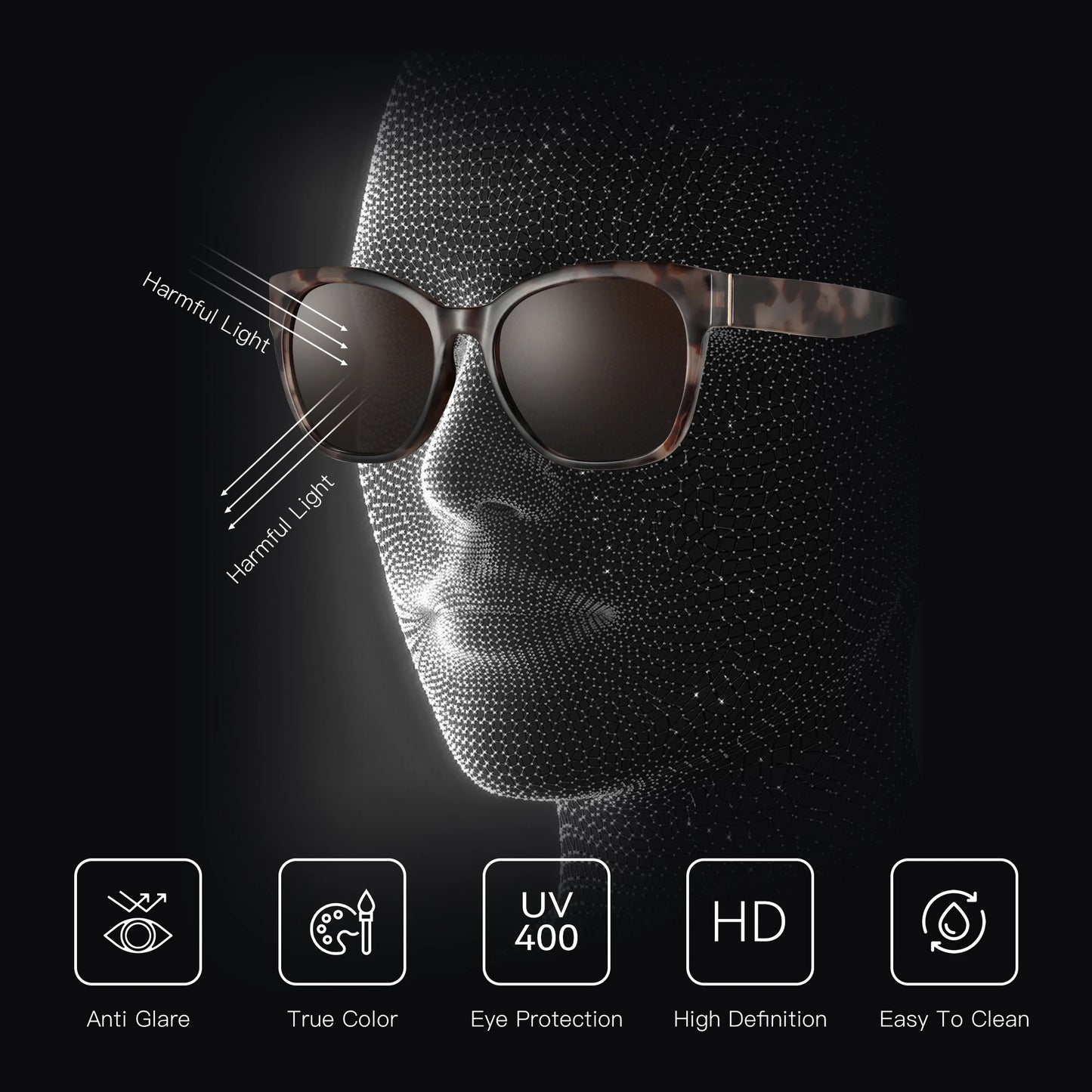 Fashion Cateye Polarized Sunglasses for Women