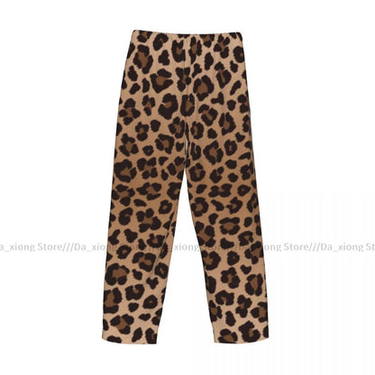 Men's Sleepwear Loose Sleep Pants Pajamas Leopard