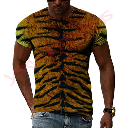 Summer Hip-Hop Style Leopard Tiger Animal Fur