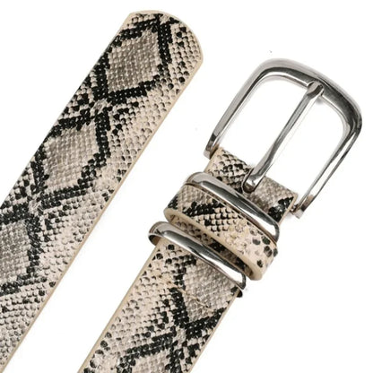 Y2K Girls Leopard Print Belt Women Jeans Snakeskin Pattern Belts Classic Simple PU Leather Waistband Long-lasting Fashion Belt