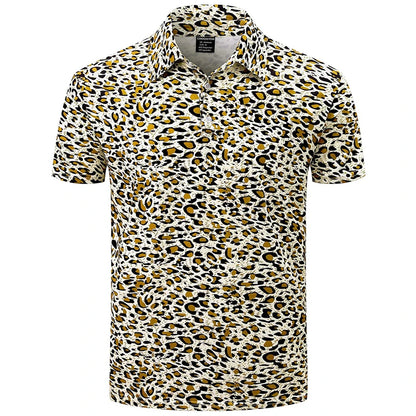 Harajuku Personality Polo Shirt For Men Strong Color