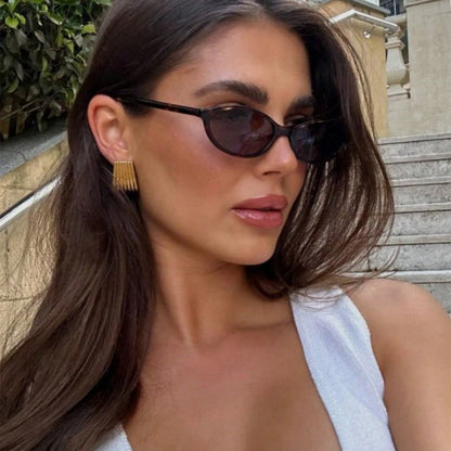 Retro Oval Frame Sunglasses Fashion Personalized Trendy