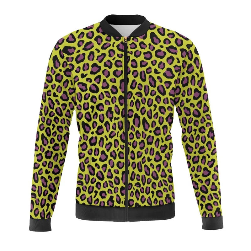 New Leopard Print 3d Printed Colorful Jacket New